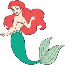 QualityPerfectionUS Digital Download - The Little Mermaid Ariel - PNG, SVG File for Cricut, HTV, Instant Download