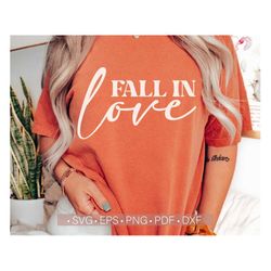 Fall SVG PNG, Fall in Love Svg, Funny Autumn Svg Cut File for Cricut, Silhouette, Cutting T Shirts Design, Thanksgiving