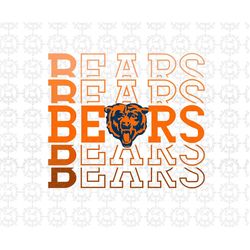 Bears Football Sublimation Design, Digital Download, Png Design, PNG files, Instant Png Download