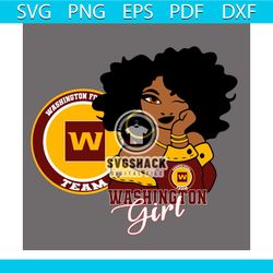 Washington Football Team Girl Svg, Sport Svg, Washington Football Team Logo Svg, Girl Svg, NFL