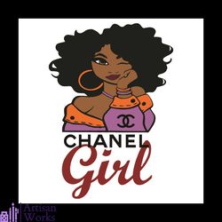 Chanel Girl Svg, Trending Svg, Chanel Svg, Chanel Black Girl Svg, Black Girl Svg, Girl Love Chanel Svg, Chanel Logo Svg,
