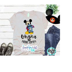 Ohana Means Family Stitch SVG Mickey and Stitch Shirt SVG shirt Download Iron On Silhouette Cricut Cut file DXF Png