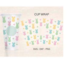 easter cup wrap svg, mouse ears svg, easter cup svg, bunny ears wrap svg, venti cold cup 24oz, coffee wrap, files for cr
