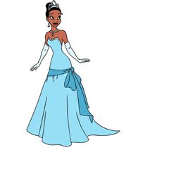 QualityPerfectionUS Digital Download - The Princess and the Frog Tiana - PNG, SVG File for Cricut, HTV, Instant Download