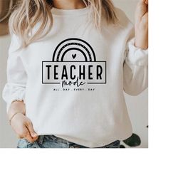 Teacher Mode SVG PNG PDF, Teacher Life Svg, Teacher Shirt Svg, Funny Teacher Svg, Teacher Mode Off Svg, Svg for Teachers
