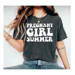 Pregnant Girl Summer Shirt, Mom to Be Shirt, Baby Announcement, Pregnancy Announcement, Gift for New Mom, Red White And