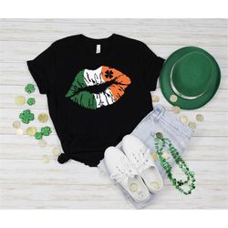 Ireland Flag Shamrock Lips Shirt, Ireland Flag Lips Shirt, St Patrick's Day Shirt, St Patrick's Day, Irish Shirt, Quote