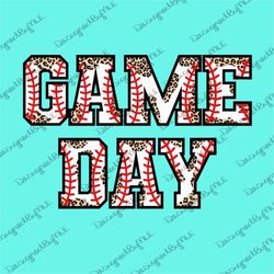 Game Day PNG, Baseball Game Day, Leopard Game Day, Cheetah Game Day, Instant Download, Sublimation Design