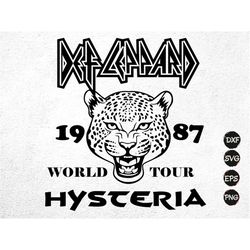 def leppard hysteria svg png, rock band tee 80s svg png, def leppard animal digital sublimation, band cricut and silhoue