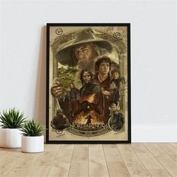 Lord of The Rings Poster Print LOTR Fellowship of The Ring Wall Art Lord of The Ring Art Canvas Gift Idea, Home Decor, F
