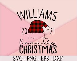 Buffalo Plaid Christmas svg, Custom Family Name For The Family, Christmas Eve Svg, Eps, Png, Dxf, Digital Download