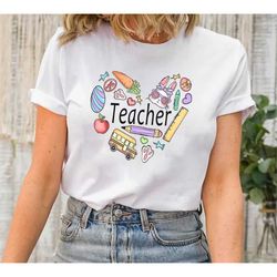 Love Teacher Easter Shirt, Bunny Teacher Shirt, Teacher Easter Gift, Custom Teacher Shirt, Cute Easter Shirt Teacher, Bu