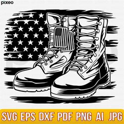 US Combat Boots Svg, Army Boots Svg, Soldier Boots Svg, Military Svg, Army Svg, Veteran Svg, Combat Boots Clipart, Navy