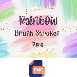 Rainbow Brush Strokes Clipart