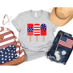 American Flag Ice Cream Shirt, American Flag Shirt, 4th of July Shirt, Independence Day Shirt, 4th of July Gift, Indepen