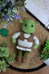 Crochet Shrek pattern amigurumi Eng FR PDF