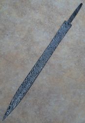 Custom Handmade Damascus steel  28'' Gladious Sword Blank Blade