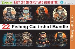 Fishing Cat T-Shirt & Mug Bundle