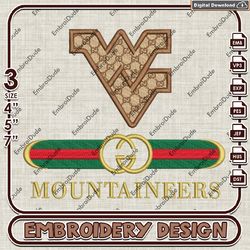 NCAA West Virginia Mountaineers Gucci Embroidery Design, NCAA Teams Embroidery Files, NCAA Machine Embroidery