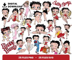 Bundle Layered Svg, Betty Boop Svg, Children Svg, Love Svg, Digital Download, Clipart, PNG, SVG, Cricut, Cut File