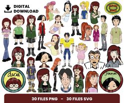 Bundle Layered Svg, Daria Svg, Children Svg, Love Svg, Digital Download, Clipart, PNG, SVG, Cricut, Cut File