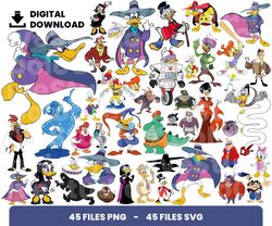 Bundle Layered Svg, Darkwing Duck Svg, Children Svg, Love Svg, Digital Download, Clipart, PNG, SVG, Cricut, Cut File