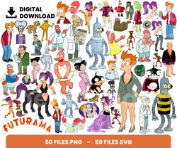 Bundle Layered Svg, Futurama Svg, Children Svg, Love Svg, Digital Download, Clipart, PNG, SVG, Cricut, Cut File