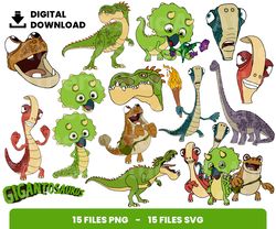 Bundle Layered Svg, Gigantosaurus Svg, Children Svg, Love Svg, Digital Download, Clipart, PNG, SVG, Cricut, Cut File