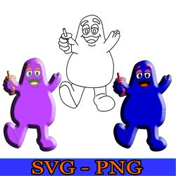 GRIMAACE SHAKE SVG,grimace shake PNG, Cut files for Cricut PNG