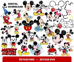 Bundle Layered Svg, Mickey Mouse Svg, Children Svg, Love Svg, Digital Download, Clipart, PNG, SVG, Cricut, Cut File