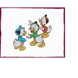 Huey And Dewey And Louie Ducktales Fill Embroidery Design 11 - Instant Download