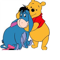 QualityPerfectionUS Digital Download - Winnie the Pooh and Eeyore - PNG, SVG File for Cricut, HTV, Instant Download