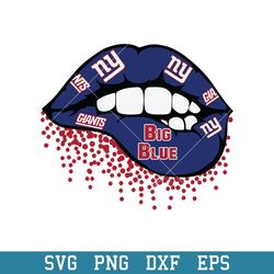 New York Giants Lips Svg, New York Giants Svg, NFL Svg, Png Dxf Eps Digital File