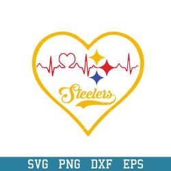 Pittsburgh Steelers Heart Logo Svg, Pittsburgh Steelers Svg, NFL Svg, Sport Svg, NFL Svg, Png Dxf Eps Digital File