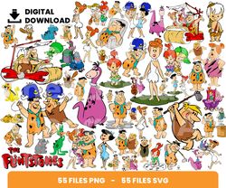 Bundle Layered Svg, The Flintstones Svg, Children Svg, Love Svg, Digital Download, Clipart, PNG, SVG, Cricut, Cut File