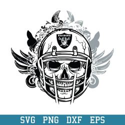 Skull Helmet Las Vegas Raiders Floral Svg, Las Vegas Raiders Svg, NFL Svg, Png Dxf Eps Digital File