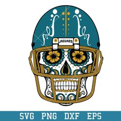 Skull Helmet Patters Jacksonville Jaguars Svg, Jacksonville Jaguars Svg, NFL Svg, Png Dxf Eps Digital File