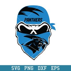 Skull Mask Carolina Panthers Svg, Carolina Panthers Svg, NFL Svg, Png Dxf Eps Digital FIle