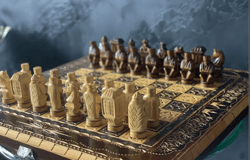 Hand-carved chess
