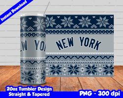 Yankees Tumbler Design PNG, 20oz Skinny Tumbler Sublimation Template, Yankees Tumbler Straight and Tapered Design,