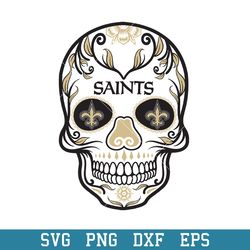 Skull New Orleans Saints Svg, New Orleans Saints  Svg, NFL Svg, Png Dxf Eps Digital File