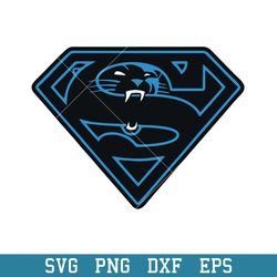 Superman Carolina Panthers Logo Svg, Carolina Panthers Svg, NFL Svg, Png Dxf Eps Digital File (2)