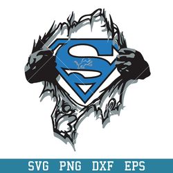 Superman Detroit Lions Svg, Detroit Lions Svg, NFL Svg, Png Dxf Eps Digital File