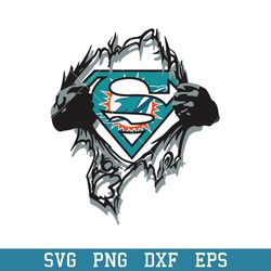 Superman Miami Dolphins Svg, Miami Dolphins Svg, NFL Svg, Png Dxf Eps Digital File