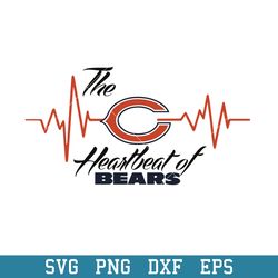 The Heartbeat Of Chicago Bears Svg, Chicago Bears Svg, NFL Svg, Png Dxf Eps Digital File