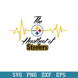 The Heartbeat Of Pittsburgh Steelers Svg, Pittsburgh Steelers Svg, NFL Svg, Png Dxf Eps Digital File