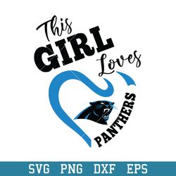 This Girl Loves Carolina Panthers Svg, Carolina Panthers Svgm NFL Svg, Png Dxf Eps Digital File