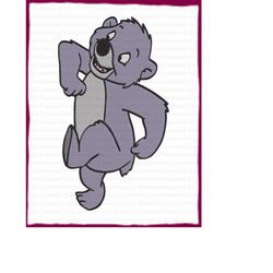 Baloo Jungle Cubs Fill Embroidery Design 6 - Instant Download