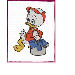 Huey Ducktales Fill Embroidery Design 2 - Instant Download