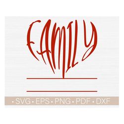 Family  Split, Letter, Monogram, Heart, Svg Files for Cricut, Desings, With Name, Outline, Silhouette Cut Files, Printab